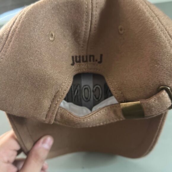 JUUN. J Rencontre Unisex Tan Wool‎ Blend Embroidered Classic Dad's Hat OSFA - Picture 5 of 7